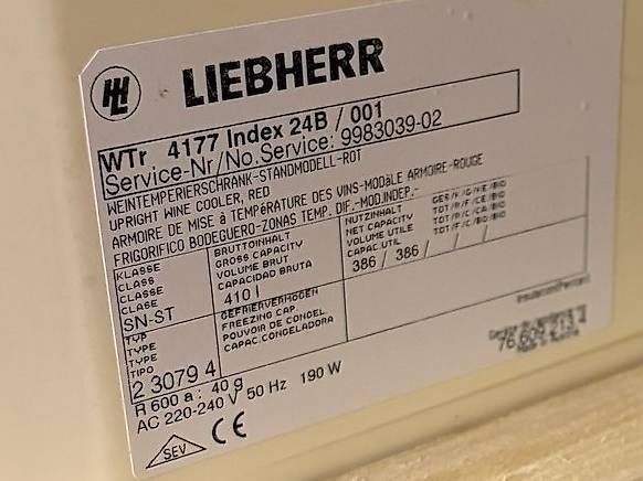 Frigoriferi: Weinkühlschrank Liebherr Vinidor – Usato da Lantsch/Lenz venduto da rub_k26k 2