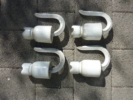 4 Stk. Keramikisolatoren, Vintage, für Lampenbau!