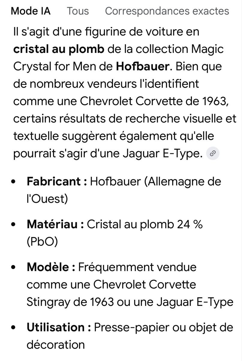Statuette: Jaguar Type E cristal – Usato da La Neuveville venduto da MaSandri 4