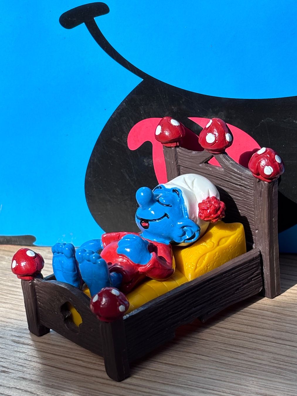 Schleich Statuette: Schlumpf im Bett – Usato da Lyss venduto da Duckszone