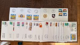 Diverse Erstagsbriefe mit Sonderstempel