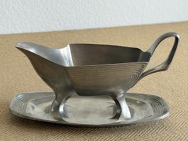 ORIVIT ZINN schöne Saucière JUGENDSTIL