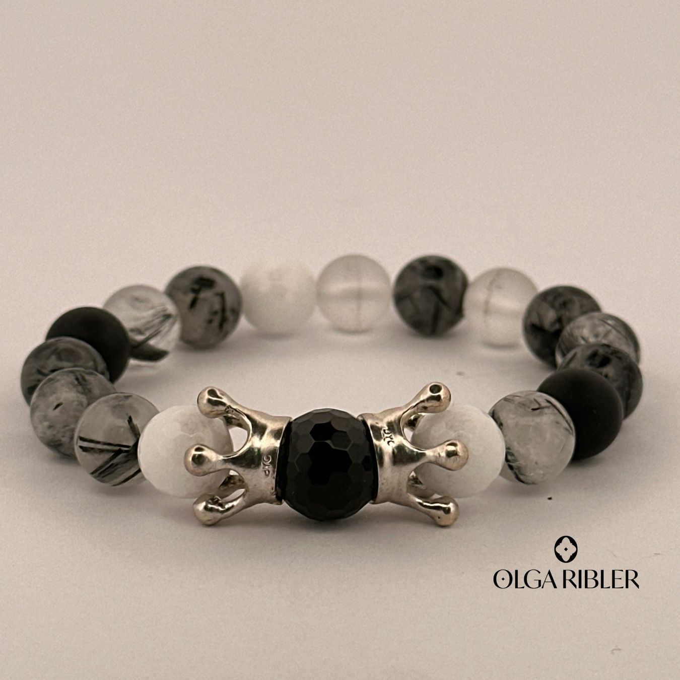 Olga Ribler Bracciali & Braccialetti: Rutilquarz und Bergkristall Armband, auf Elast – Nuovo (secondo la descrizione) da Luzern venduto da Schmuckoutlet 4