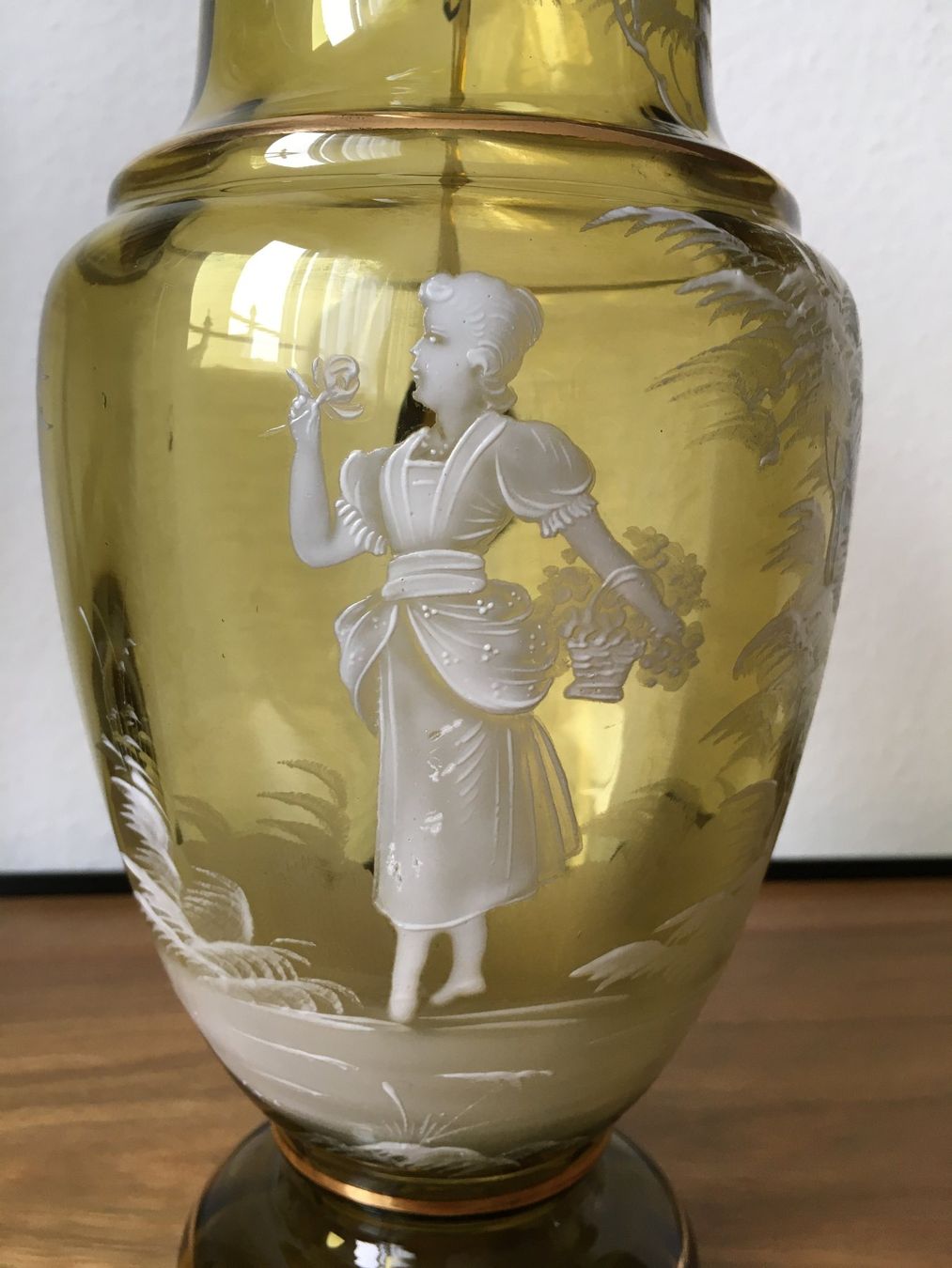 Carafes: ANTIKE GROSSE GLASKARAFFE mit SCHNEEMALEREI – D'occasion à Luzern par Immergern 2