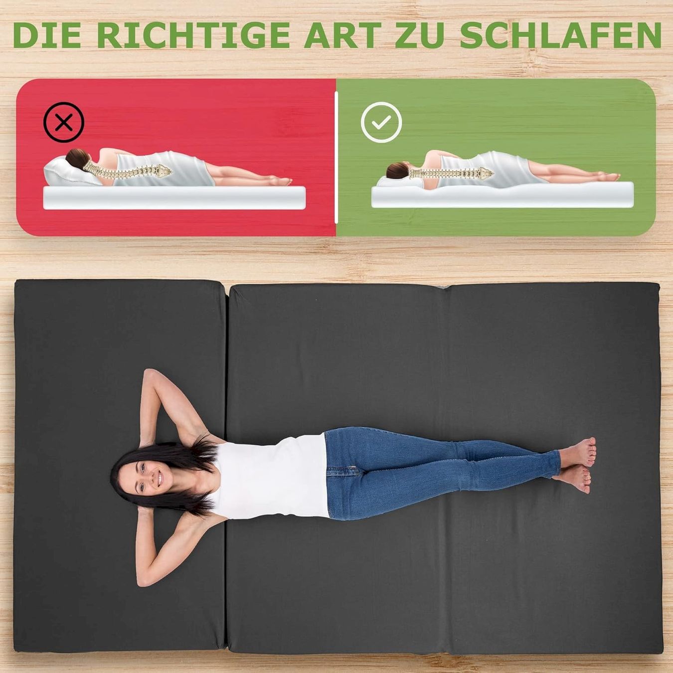Materassi: Faltbare Matratze 110x190x12cm grau – Nuovo e nell'imballaggio originale da Bottighofen venduto da zaap 7