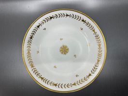 Toller Teller / Schale, Napoleon, Weiss & Gold, D: 20,5cm H: