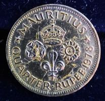 MAURITIUS QUARTER RUPEE 1978