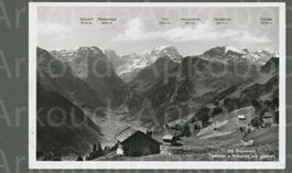 AK sw Braunwald GL Blick v.Rubschen Tödi© Schönwetter≈1934