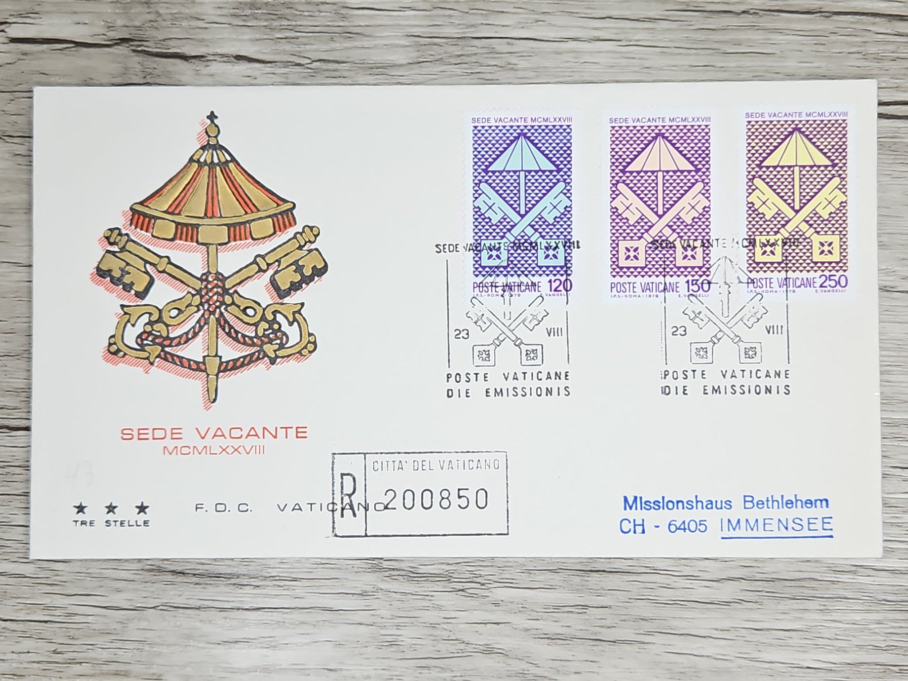 Tutti i francobolli: CL05 Enveloppe + Timbre Poste Vaticane 1978 – Usato da Cousset venduto da Patrick_Collections