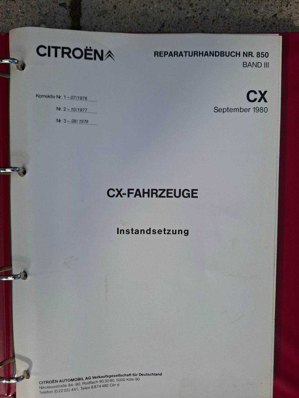 Citroën Automobili: Citröen CX Set Original-Servicehandbücher – Usato da Oberentfelden venduto da rde_9ngx 5