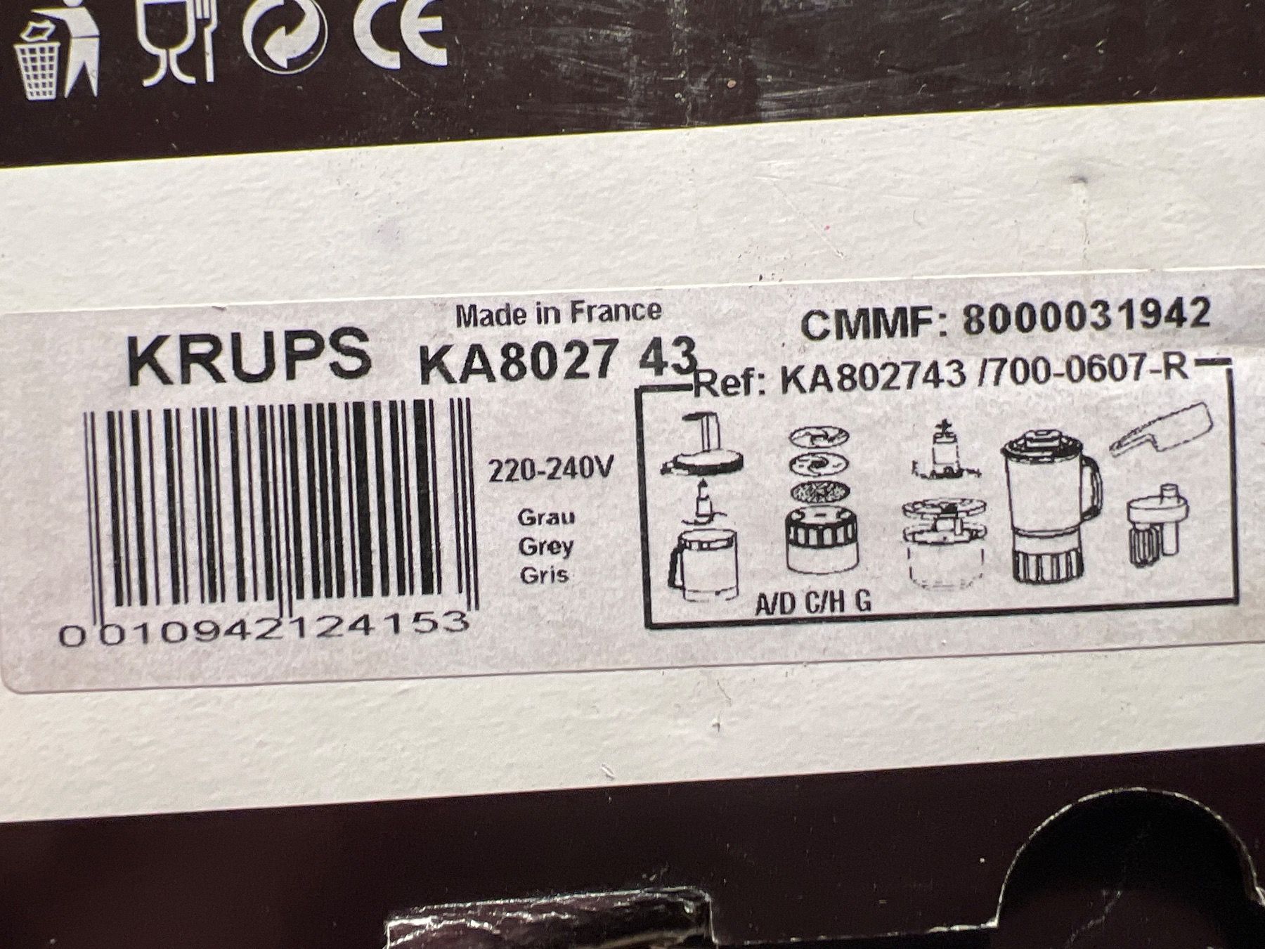 Krups Elettrodomestici da cucina: Krups Food Processor – Nuovo (secondo la descrizione) da Hunzenschwil venduto da jaeggi1978 3