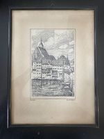 Antikes Basler Bild Gerber 1932