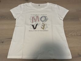 T-Shirt mit Strass und Tweed S neu