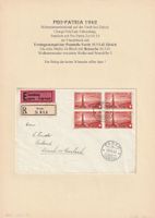 Pro Patria 1942,Chargé Brief,Eilsendung Ersttag mit Retouche