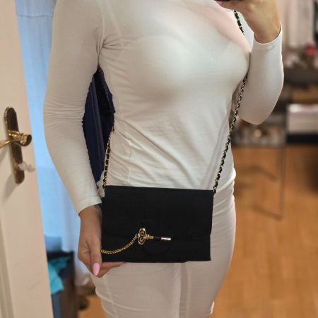 Vintage schwarze elegante Tasche mit Kette
