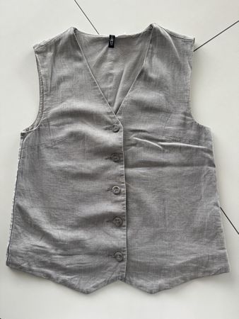 Süesses H&M Westchen Gr. XS, hellgrau, Leinenmix 
