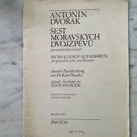 Dvořák: Sechs Klänge aus Mähren, Chorpartitur, tschech./d