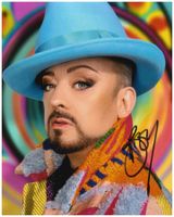 BOY GEORGE - Grossfoto handsigniert (20x25 cm) mit COA