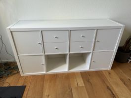 IKEA Kallax Regal weiss mit Türen und Schubladen