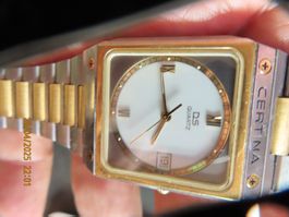 Certina Uhr DS Quartz, Øm35mm, Batterie wechseln, Bd. 20 cm