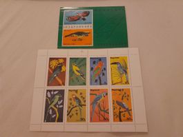 Timbres Nagaland Inde, oiseaux tropicaux, collection!