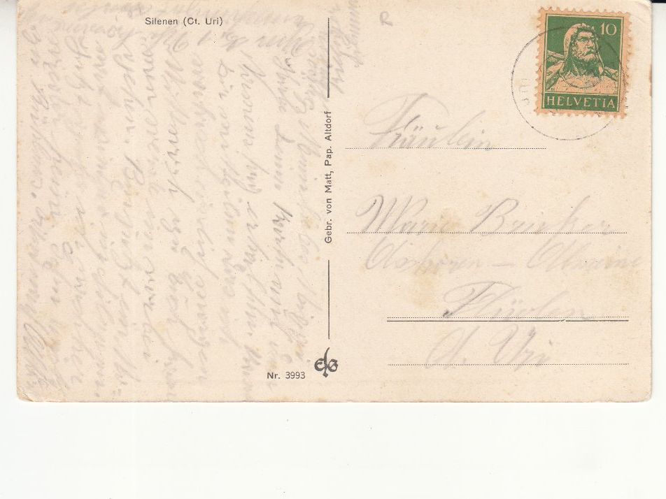 Cartoline postali: Silenen 1921 – Usato da Bürglen TG venduto da StampGraf 1