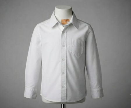 Jungen Baumwoll Hemd 110-116 Weiss