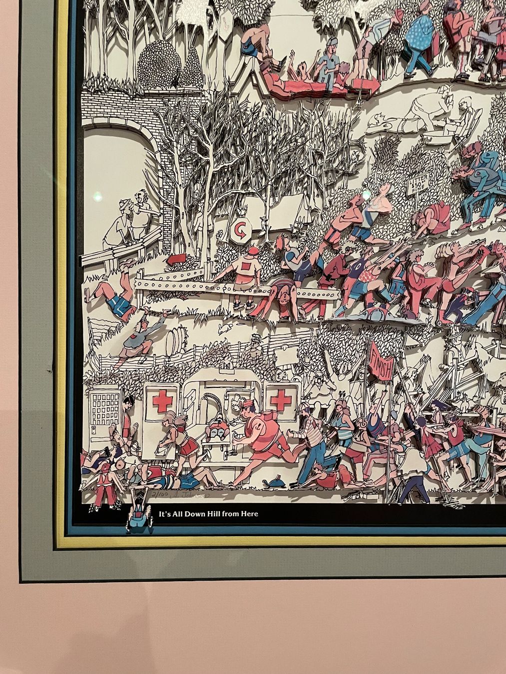 Grafiken & Lithographien: B. Johnson "It's all downhill from here", signiert, 2/100 – Gebraucht aus Basel von squareone100 4
