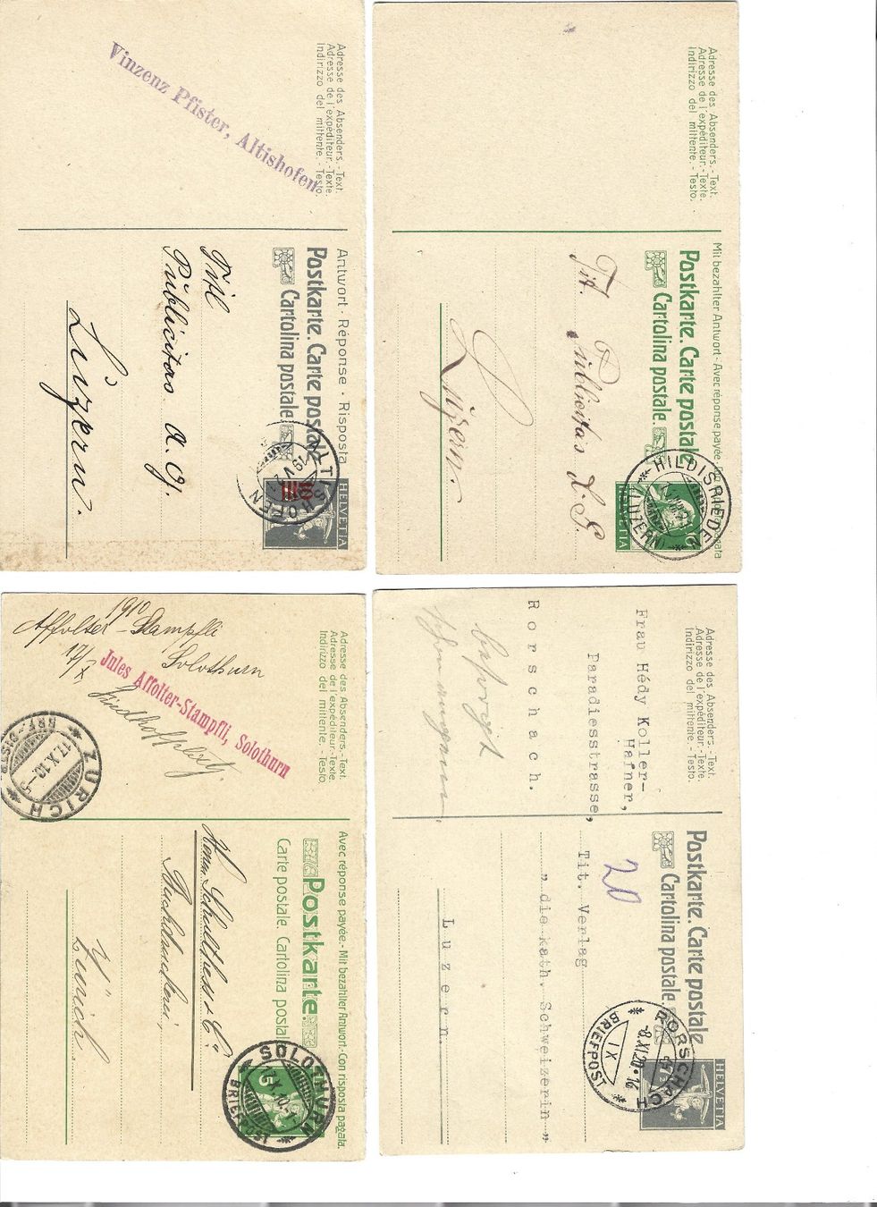 Cartoline postali: 9 carte postale 9 Postkarte – Usato da Delemont venduto da toutdubon11 2