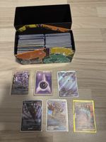 Über 100 pokemon karten mit 4 spezielen und 2 sehr seltenen