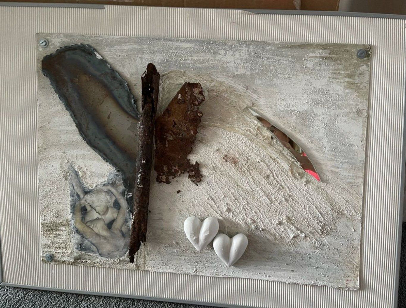 Foto & Immagini: Kunstwerk mit Herzen, Wanddeko – Usato da St. Gallen venduto da 62_Kaiser