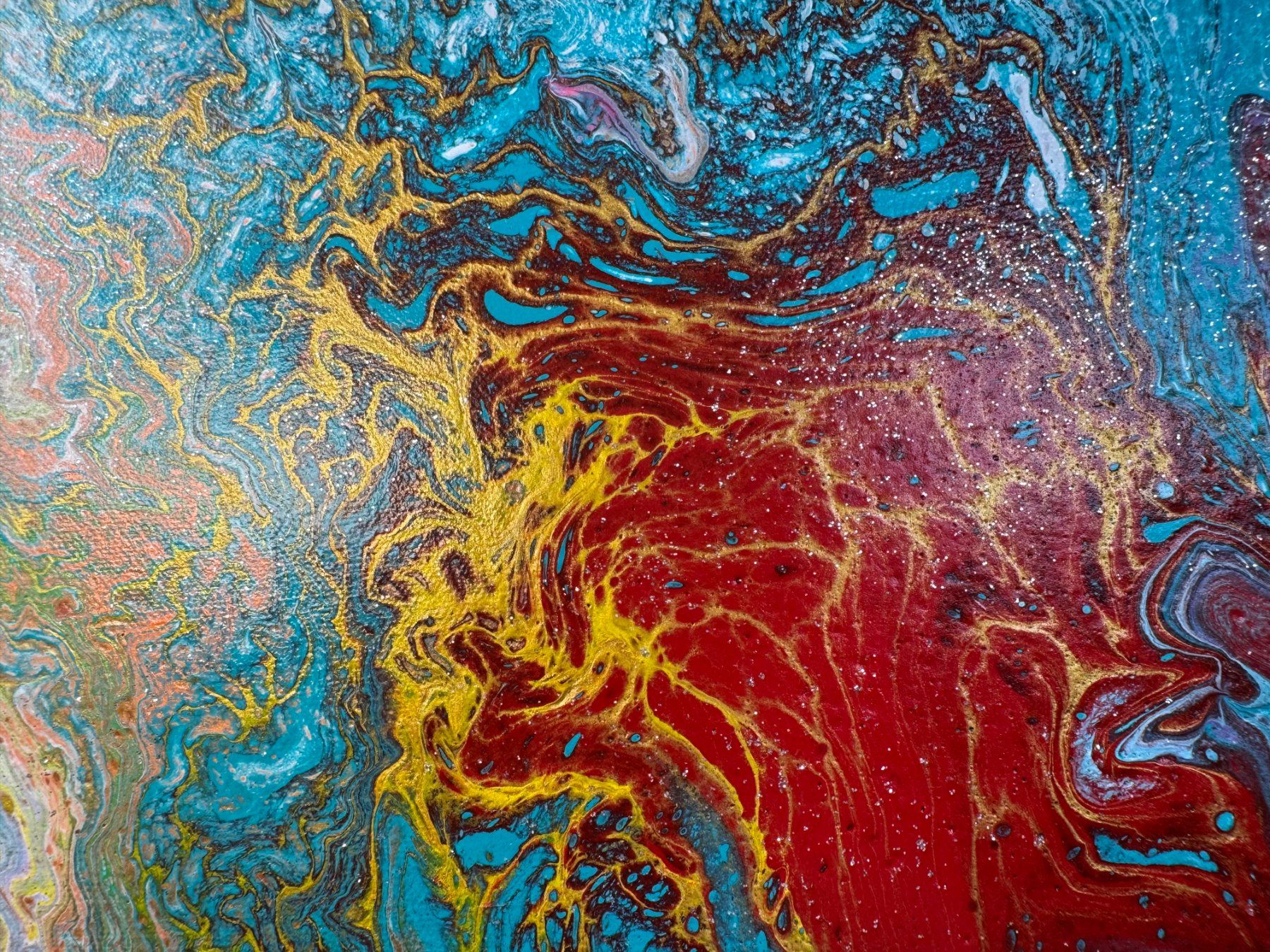 Dipinti: Acryl-Flüssigkeitsmalerei, rechteckig – Usato da Schlieren venduto da MayaSheng1983 1