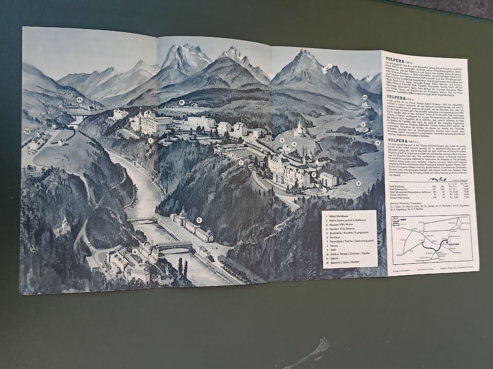 Dokumente: Prospekt / Bad Vulpera Tarasp - Ausgabe ca. 1930 – Gebraucht aus Brugg AG von Ente015 2