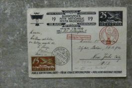 Flugpostkarte 1929, Ballonpost 6.Okt.29, nach New York
