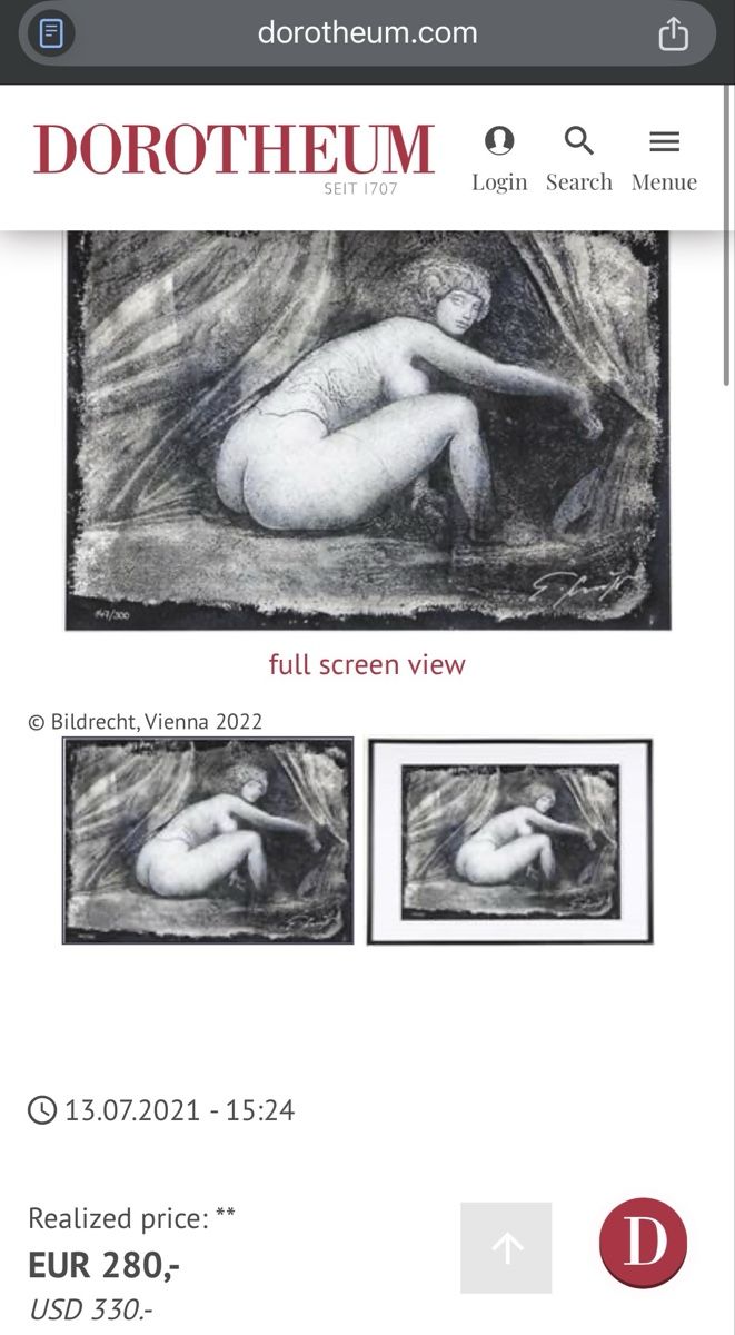 Grafiken & Lithographien: Ernst Fuchs (1930-2015) Open Curtain – Gebraucht aus Solothurn von NUVICO 5