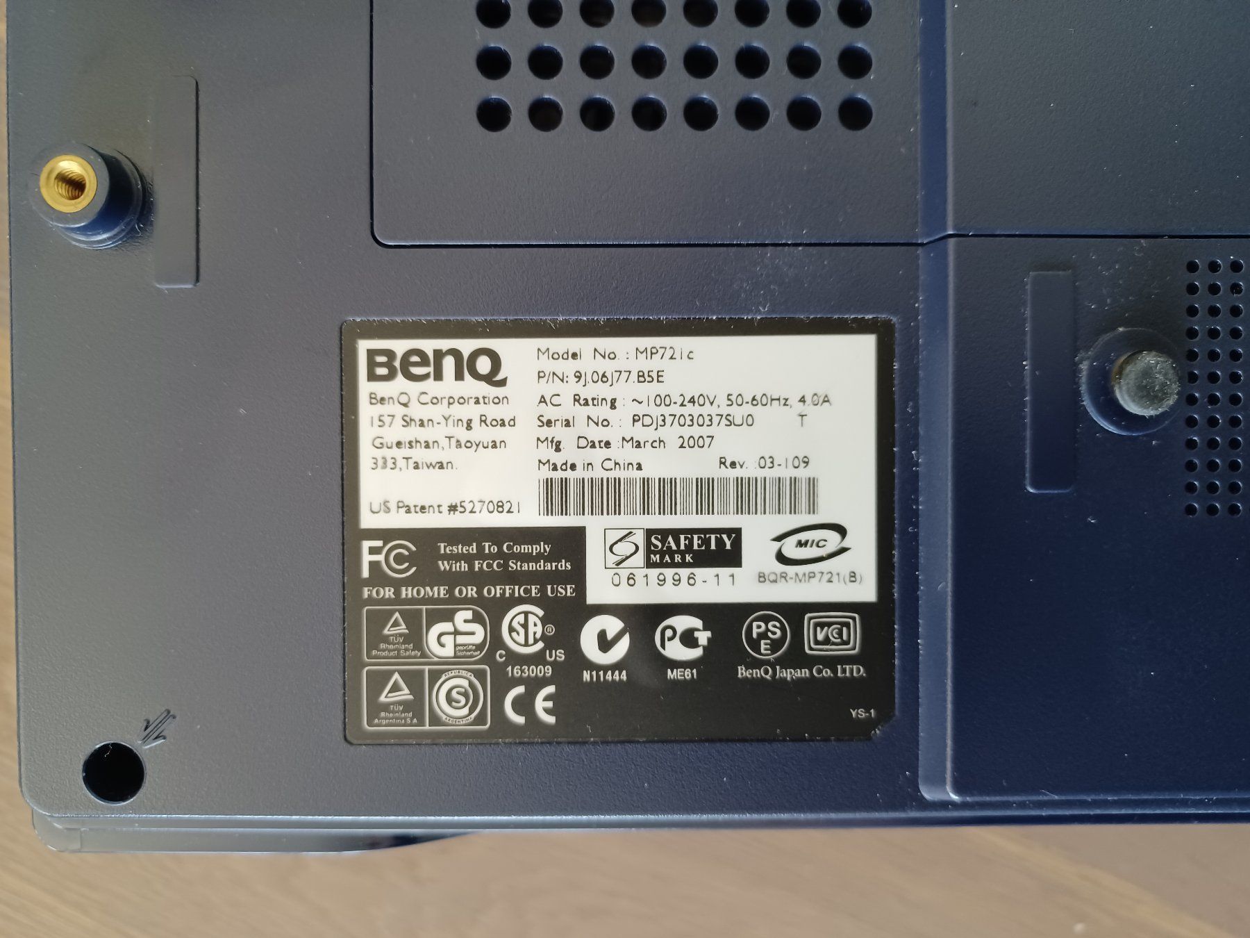 BenQ Proiettori: DLP-Beamer BenQ MP721c – Usato da Münchenbuchsee venduto da Familyfair 3
