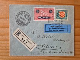 CH-Luftpost R-Brief aus 1929 Zustand gem.Bilder
