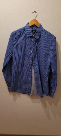 H&M Hemd Blau/Weiss Gestreift Grösse M