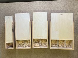 4 x Weinkiste, Box, Holzkisten, Aufbewahrungskiste Wein