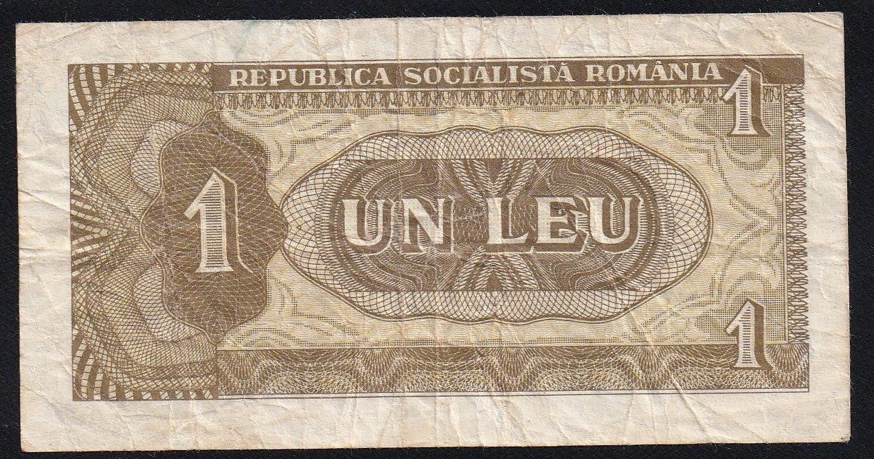 Banconote: Rumänien 1 Leu 1966 – Usato da Brugg AG venduto da banknoten_muesli 1