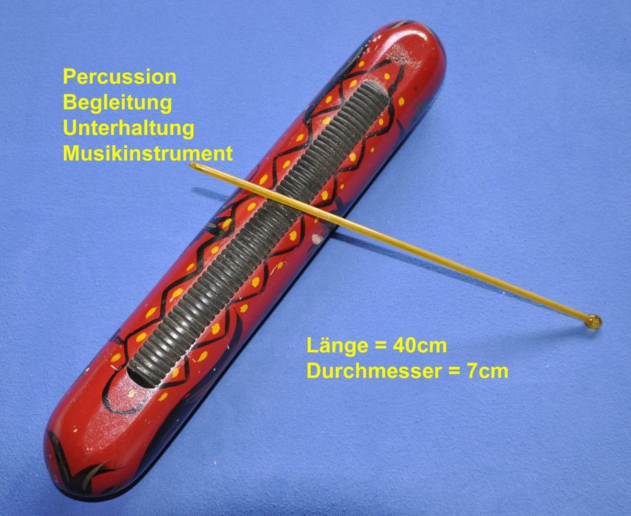 Nino Percussion Holzfrosch Güiro, 14 Cm – Grün, Mit Holzscraper, Für Kinder Ab 3 Jahren