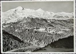 AROSA Gesamtansicht mit Weisshorn - Brüggerhorn u. Tschuggen