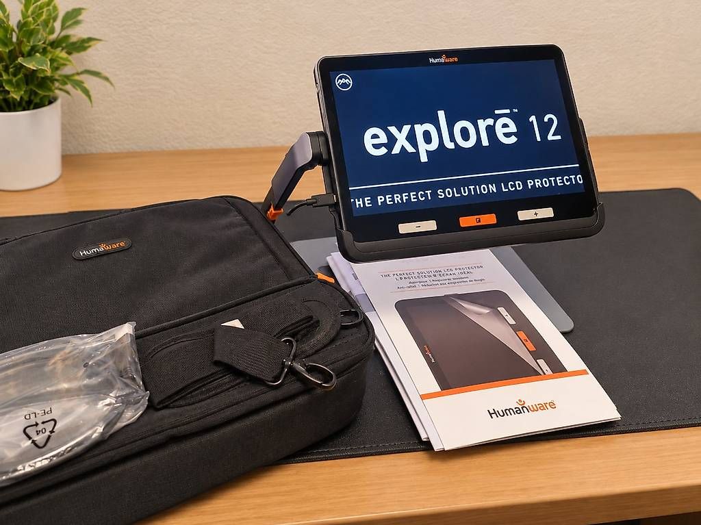 Sonstiges zu Optik: HumanWare Explore 12 Lesegerät + Ständer - getestet – Neu (gemäss Beschreibung) aus Schönenberg ZH von s0pple
