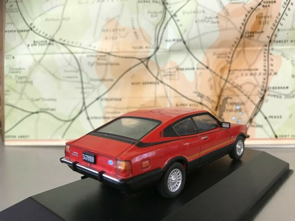 Ford Taunus TC GT SP5 Coupé Modellauto 1/43 – Rot, 1970-1983 | Mit Sockel, Ca. 10,5 Cm, DeAgostini