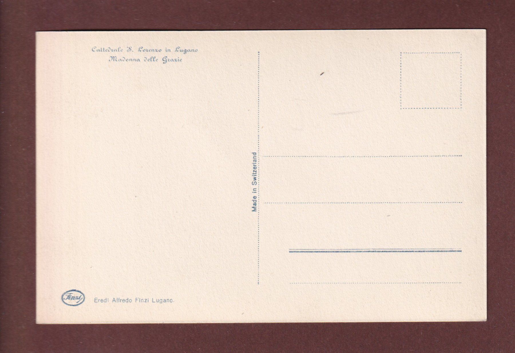 Cartoline postali: LUGANO - Cattedrale San Lorenzo – Usato da Pully venduto da nicecards 1