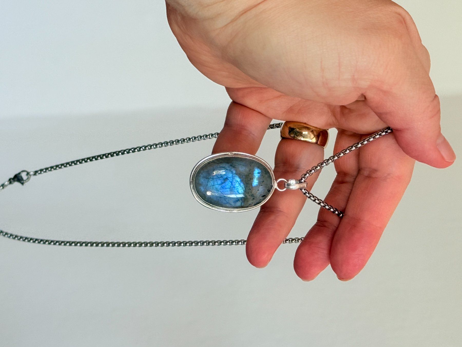 Catenine: Collier pendentif labradorite - Élégant ✨ – Nuovo e nell'imballaggio originale da Genève venduto da AWWA 9