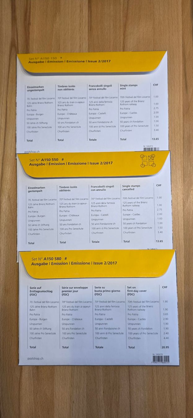 Alle Briefmarken: CH-Briefmarken Jahresausgabe 2017 – Neu (gemäss Beschreibung) aus Wettswil von Schnuebe 3