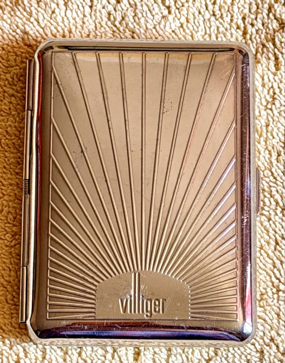 Sonstige Tabakwaren: Zigarettenetui Villiger Metall – Gebraucht aus Luzern von Bolle2012