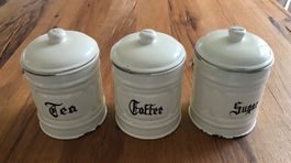 3er Set Vorratsdosen Shabby Chic, Landhausstil, Vintage