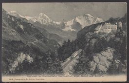 Interlaken - Drahtseilbahn - Heimwegfluh Eiger, Mönch, Jung.